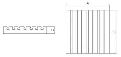 Mechanical palett in aluminium with T slots