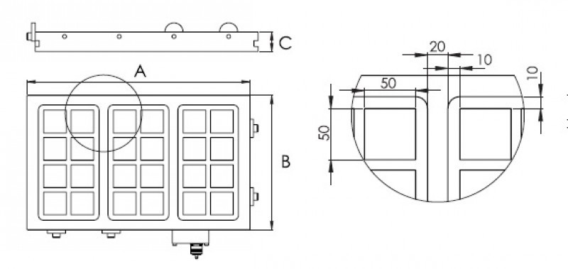 Elektro-Permanent-Magnetplatte Typ Turbomill50SQ1
