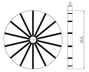 plaque polaire radial